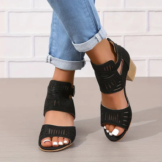 Women's Orthopaedic High Heel Leather Shoes